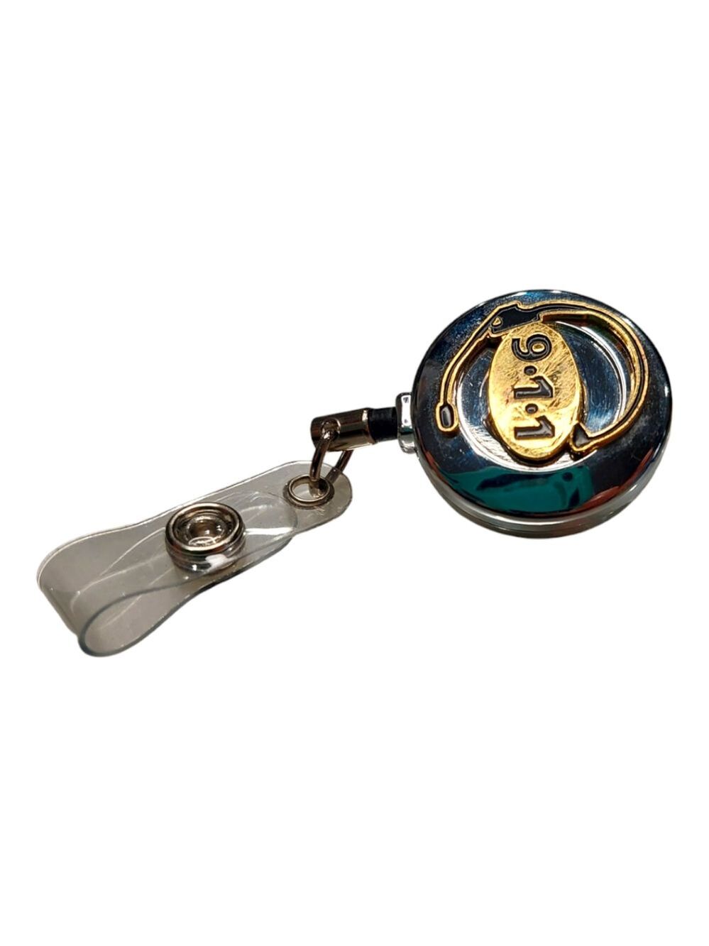 911 Emergency Dispatcher Retractable ID Holder Reel - Picture 2 of 5